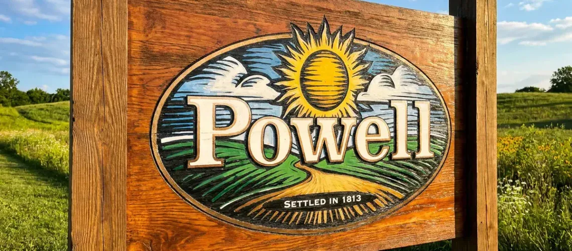 Picture of a sign for Powell Festival 2026